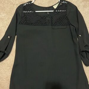 Chloe Black Lace Detail Top